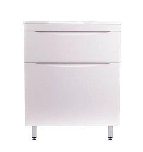 Изображение товара Тумба под раковину Style Line Бергамо мини 70 Люкс антискрейтч Plus, 70 см, напольная, белая, СС-00002310