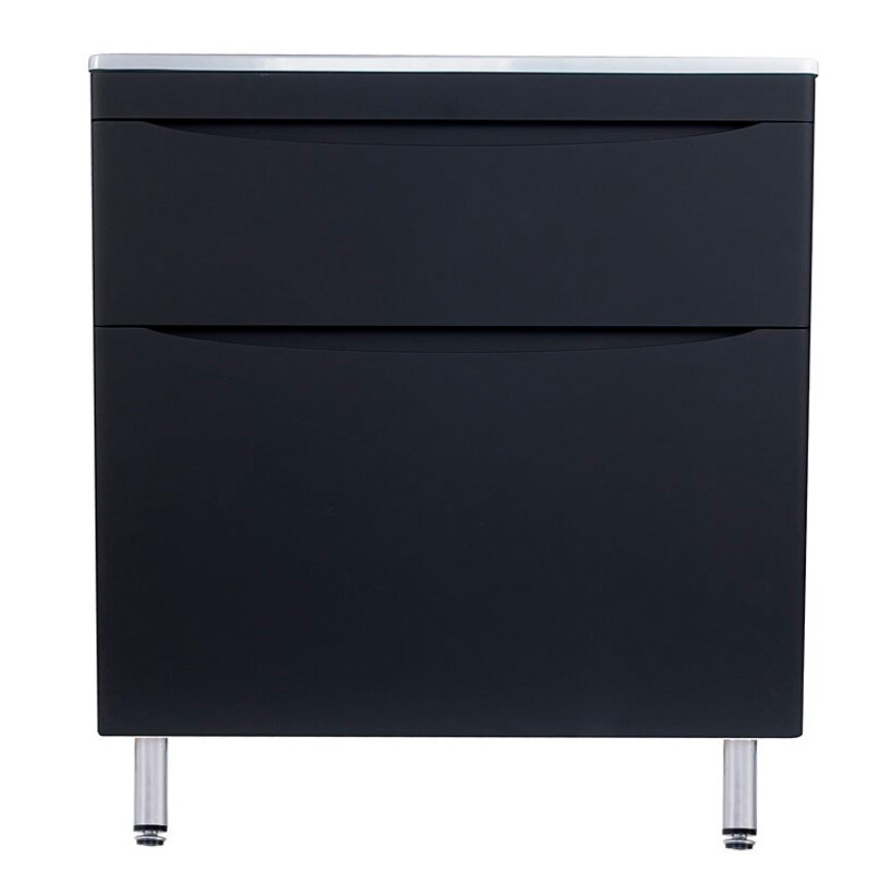 Изображение товара Тумба под раковину Style Line Бергамо мини 80 Люкс антискрейтч Plus напольная черная Изображение товара Тумба под раковину Style Line Бергамо мини 80 Люкс антискрейтч Plus напольная черная