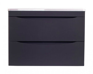 Изображение товара Тумба под раковину Style Line Бергамо мини 70 Люкс антискрейтч Plus, 70 см, подвесная, черный, СС-00002321