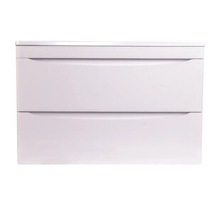 Изображение товара Тумба под раковину Style Line Бергамо мини 80 Люкс антискрейтч Plus, 80 см, подвесная, белая, СС-00002322