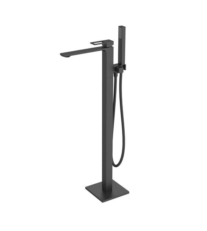 Изображение товара Напольный смеситель BelBagno Luce LUC-FMT-NERO черный матовый 5 лет гарантия