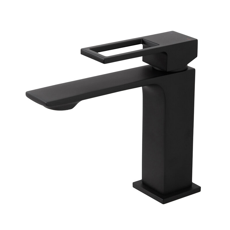 Изображение товара Смеситель для раковины BelBagno Luce LUC-LVM-NERO черный матовый однорычажный