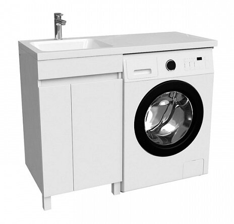 Изображение товара Тумба с раковиной Iddis Optima Home 120 см напольная для ванной с дверцами белая