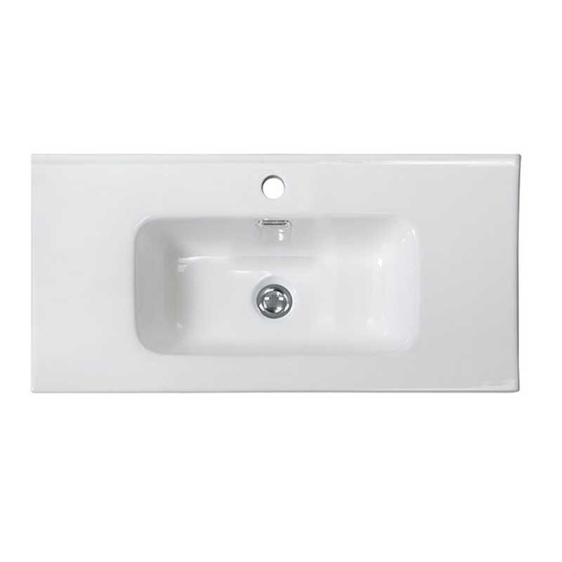 Изображение товара Раковина керамическая BelBagno BB800/390ETL 81.5x39.8 см белая для ванной