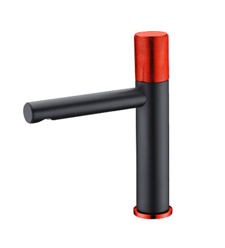 Изображение товара Смеситель для раковины Bronze de Luxe Avangarde 2010RH черный матовый красный