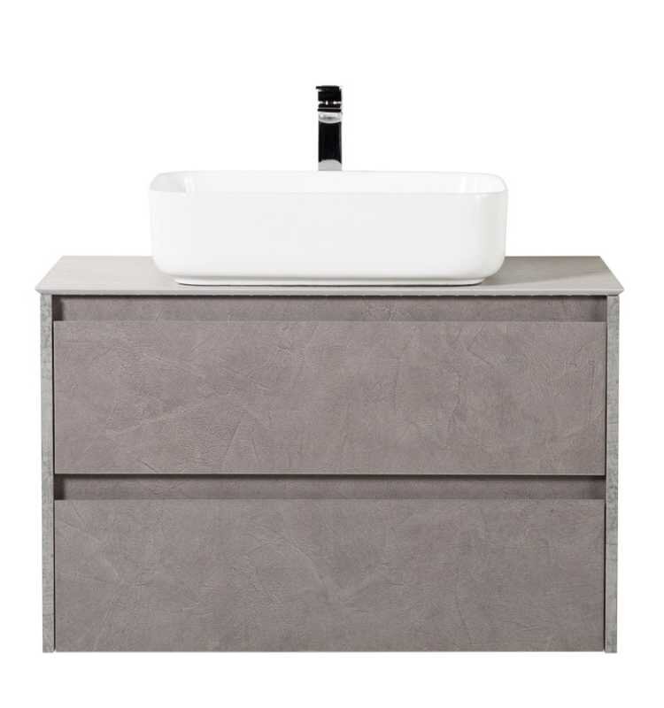 Изображение товара Тумба под раковину BelBagno Kraft 80 см, подвесная, цемент серый