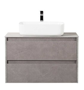 Изображение товара Тумба под раковину BelBagno KRAFT 39-800/390-2C-SO-CG 80 см, подвесная, Cemento Grigio