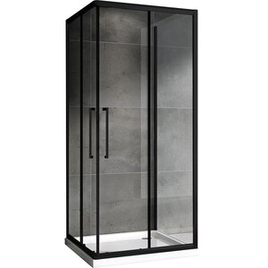 Изображение товара Душевой уголок Abber Schwarzer Diamant AG02080BH-S80B, 80 х 80 х 195 см, стекло прозрачное, профиль черный матовый