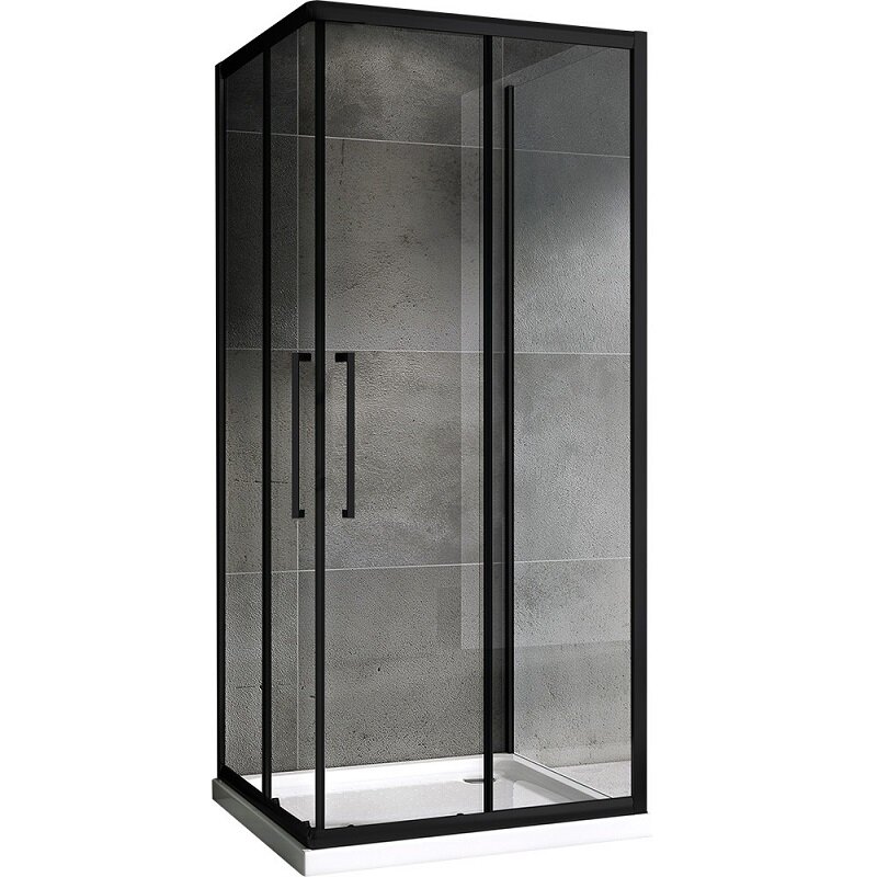 Изображение товара Душевой уголок Abber Schwarzer Diamant AG02080BH-S80B 80x80 см, черный матовый профиль Изображение товара Душевой уголок Abber Schwarzer Diamant AG02080BH-S80B 80x80 см, черный матовый профиль