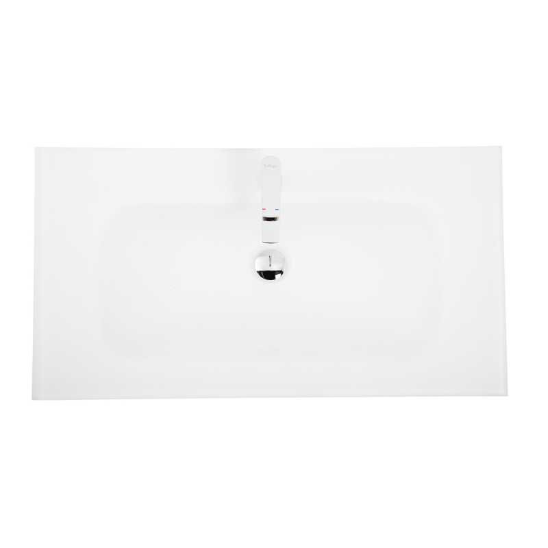 Изображение товара Стеклянная раковина BelBagno BB910/465-LV-VTR-BO 91x46 см белая матовая