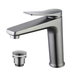 Изображение товара Смеситель для раковины Lemark Bronx LM3737GM, с донным клапаном, графит