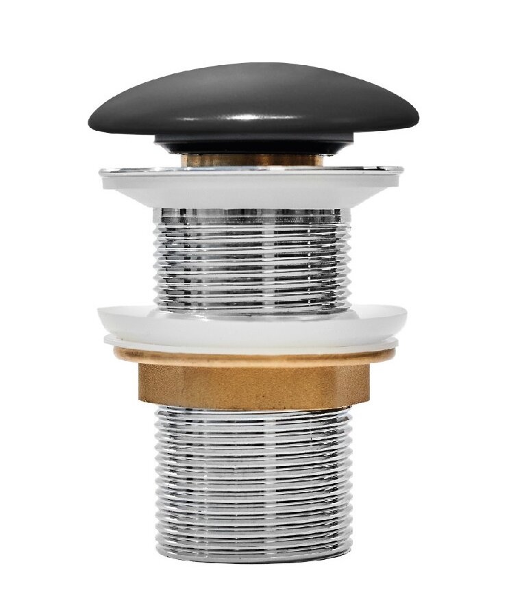 Изображение товара Донный клапан Iddis Optima Home без перелива черный матовый модель OPHBM00i88 Изображение товара Донный клапан Iddis Optima Home без перелива черный матовый модель OPHBM00i88