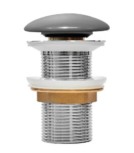 Изображение товара Донный клапан Iddis Optima Home без перелива для раковины серый матовый