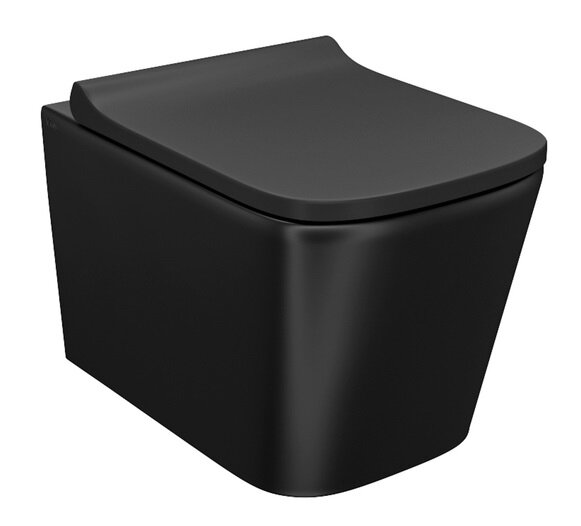 Изображение товара Подвесной безободковый унитаз Iddis Bild BILR2BMi25, черный матовый, с микролифтом