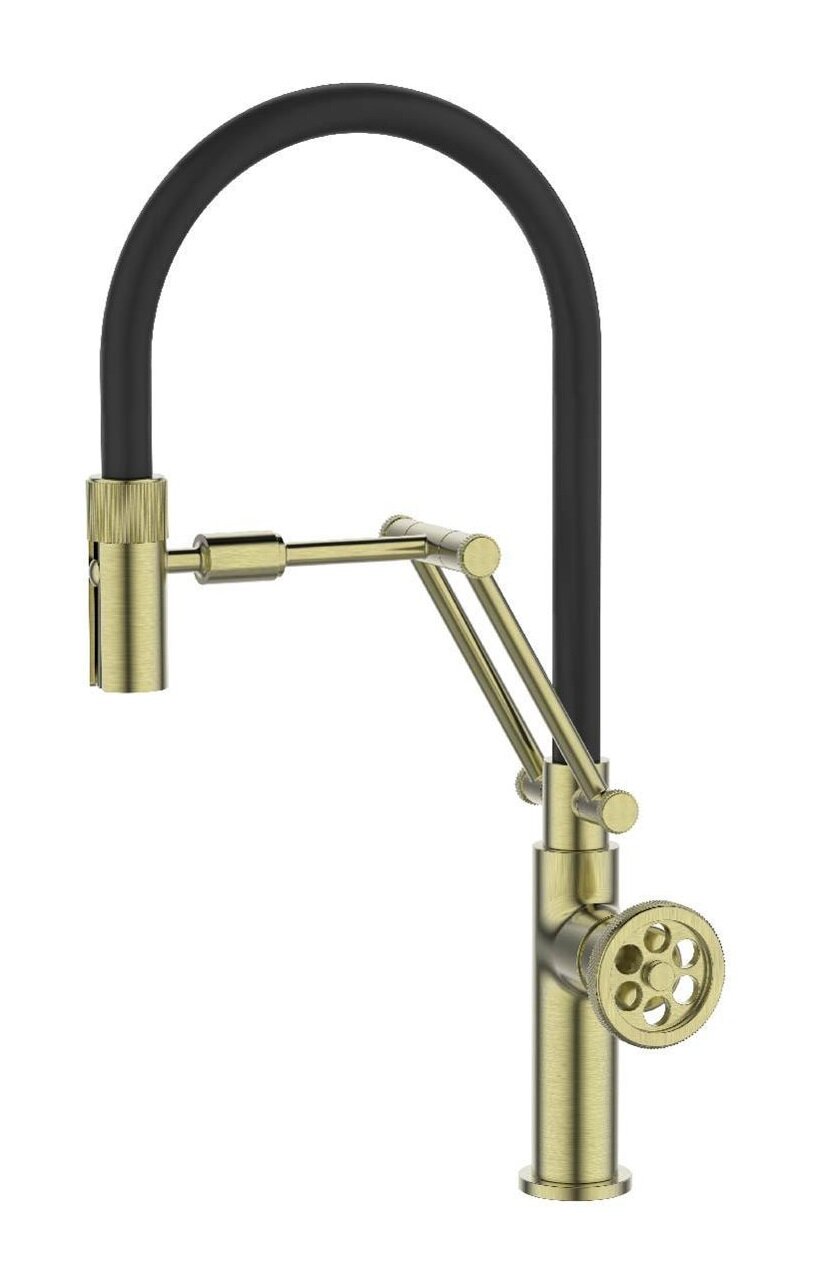 Изображение товара Смеситель IDDIS Grange GRAMGFLi05 с гибким изливом, матовое золото