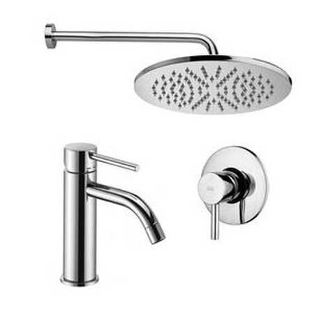 Изображение товара Душевая система Paffoni KIT LIG KITLIG011CR071 встраиваемая, со смесителем для раковины, хром