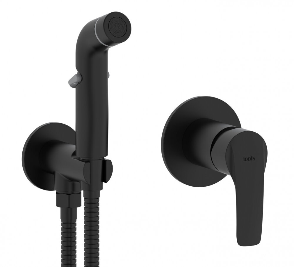 Изображение товара Гигиенический душ Iddis Ray, RAYBLR2i08, со смесителем, черный матовый
