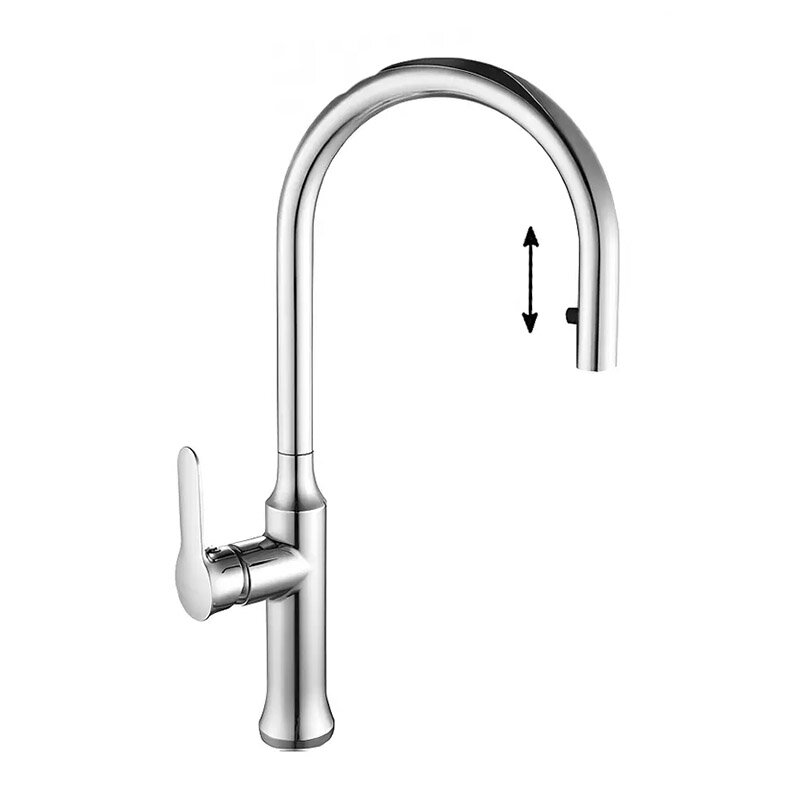 Изображение товара Смеситель для кухонной мойки Ravak KM 017.00 с выдвижным изливом, хром