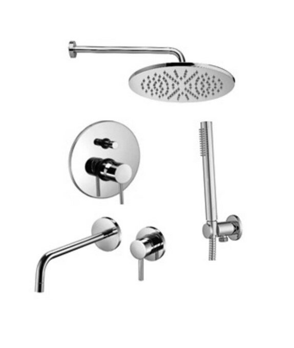 Изображение товара Душевая система Paffoni KIT LIG встраиваемая со смесителем в хроме
