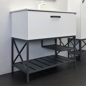 Изображение товара Тумба с раковиной Comforty Бредфорд 90 см напольная белая