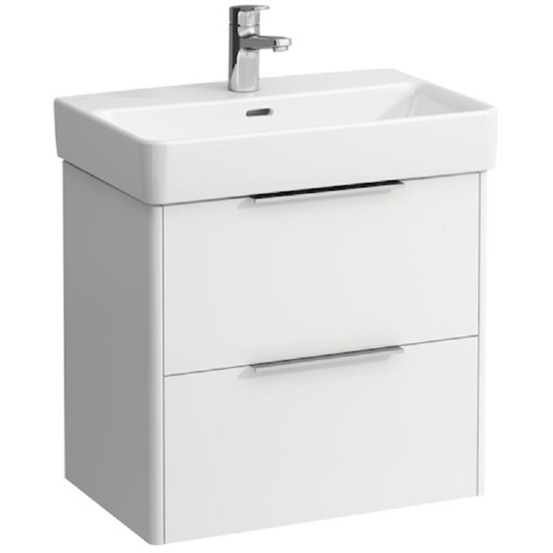 Изображение товара Тумба под раковину Laufen Base 60 см белая подвесная с ящиками
