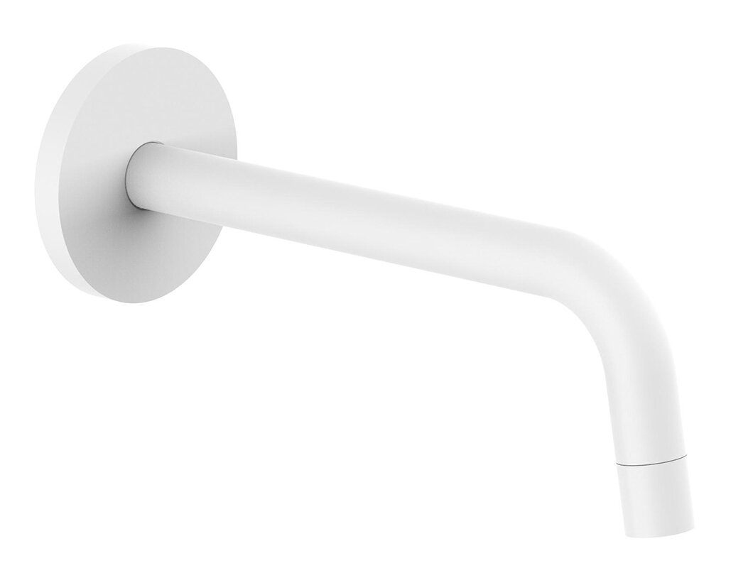Изображение товара Излив Paffoni Light ZBOC139BO для ванны и душа, 17.5 см, с латунной накладкой, белый матовый