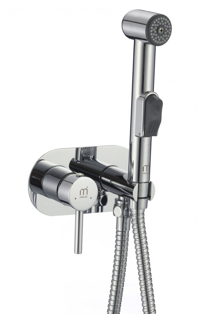 Изображение товара Гигиенический душ Milardo Tidy TIDSBR0M08 со смесителем хром современный дизайн