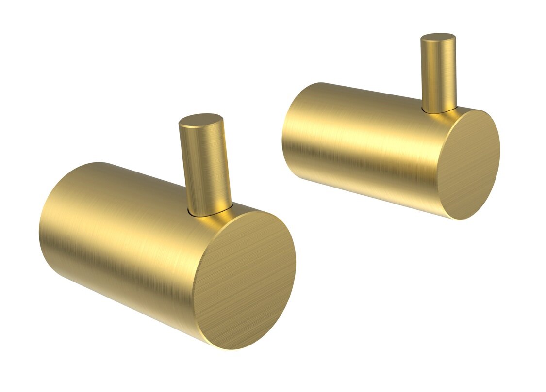 Изображение товара Комплект крючков одинарных Iddis Petite PET2G02i41 золото матовое для ванной