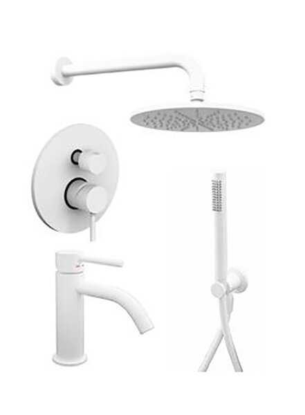 Изображение товара Душевая система Paffoni KIT LIG KITLIG018BO071 встроенная с смесителем для раковины белый матовый