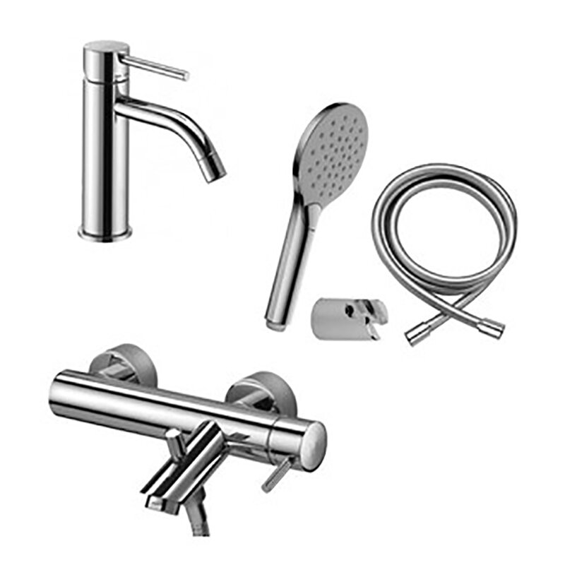 Изображение товара Комплект смесителей Paffoni KIT LIG хром для ванной и раковины