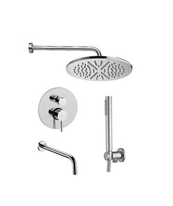 Изображение товара Душевая система Paffoni KIT LIG KITLIG019CR045 встраиваемая, с изливом, хром