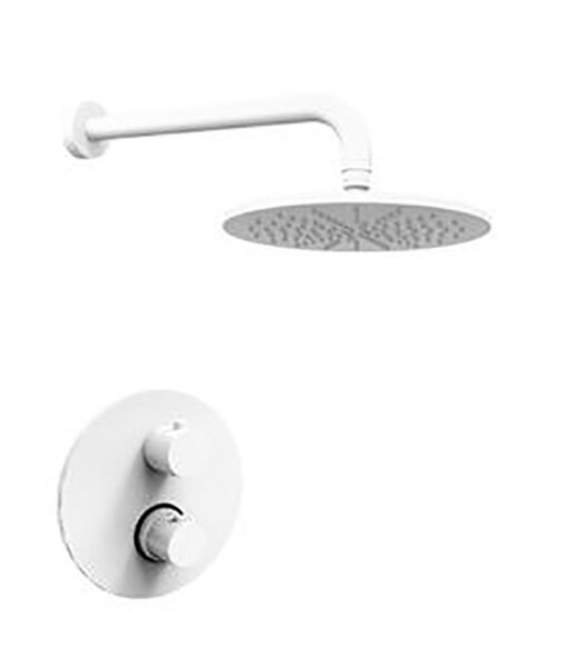 Изображение товара Душевая система Paffoni KIT LIG KITLIQ013BO встраиваемая, термостатическая, белый матовый