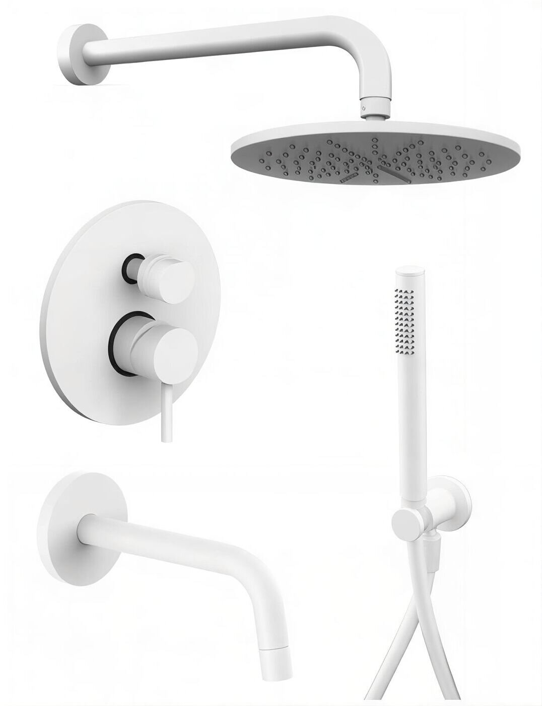 Изображение товара Душевая система Paffoni KIT LIG KITLIG019BO141 Белый матовый Изображение товара Душевая система Paffoni KIT LIG KITLIG019BO141 Белый матовый