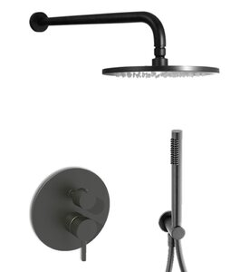 Изображение товара Душевая система Paffoni KIT LIG KITLIG018NOKING встраиваемая, черный матовый