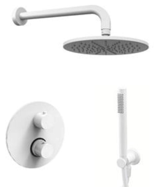 Изображение товара Душевая система Paffoni KIT LIG KITLIQ018BO встраиваемая термостатическая белый матовый