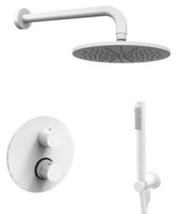 Изображение товара Душевая система Paffoni KIT LIG KITLIQ018BO встраиваемая, термостатическая, белый матовый