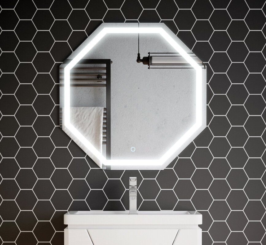 Изображение товара Зеркало Corozo Каре, 70 х 70 см, LED-подсветка, сенсор, подвесное, цвет белый, SD-00000853 Изображение товара Зеркало Corozo Каре, 70 х 70 см, LED-подсветка, сенсор, подвесное, цвет белый, SD-00000853