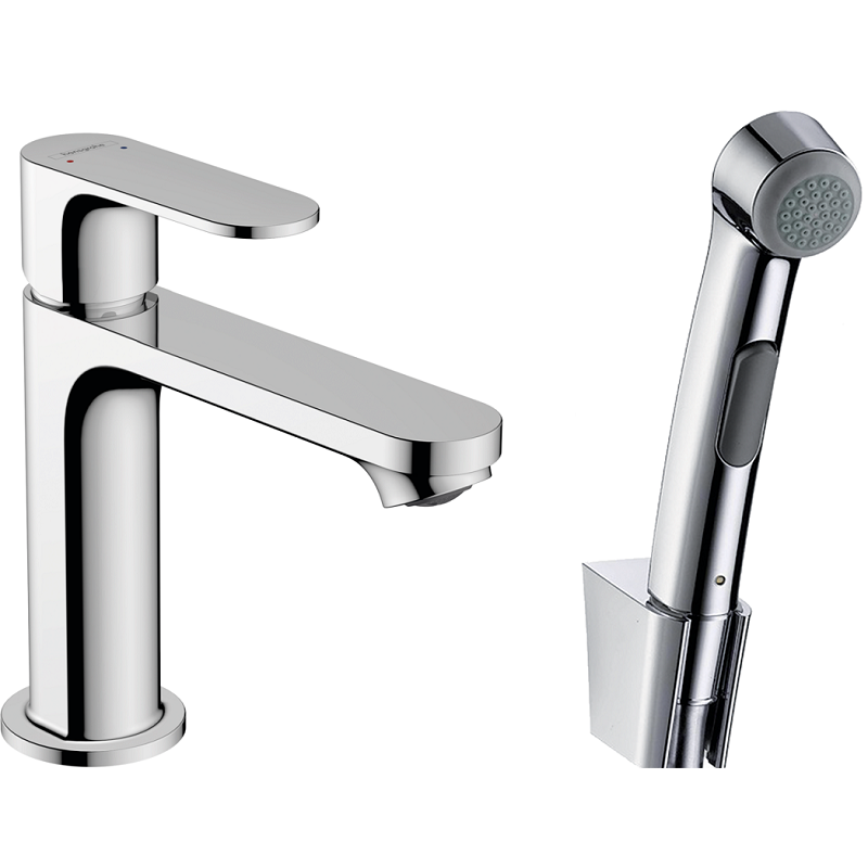Изображение товара Смеситель для раковины с гигиеническим душем Hansgrohe Rebris S хром