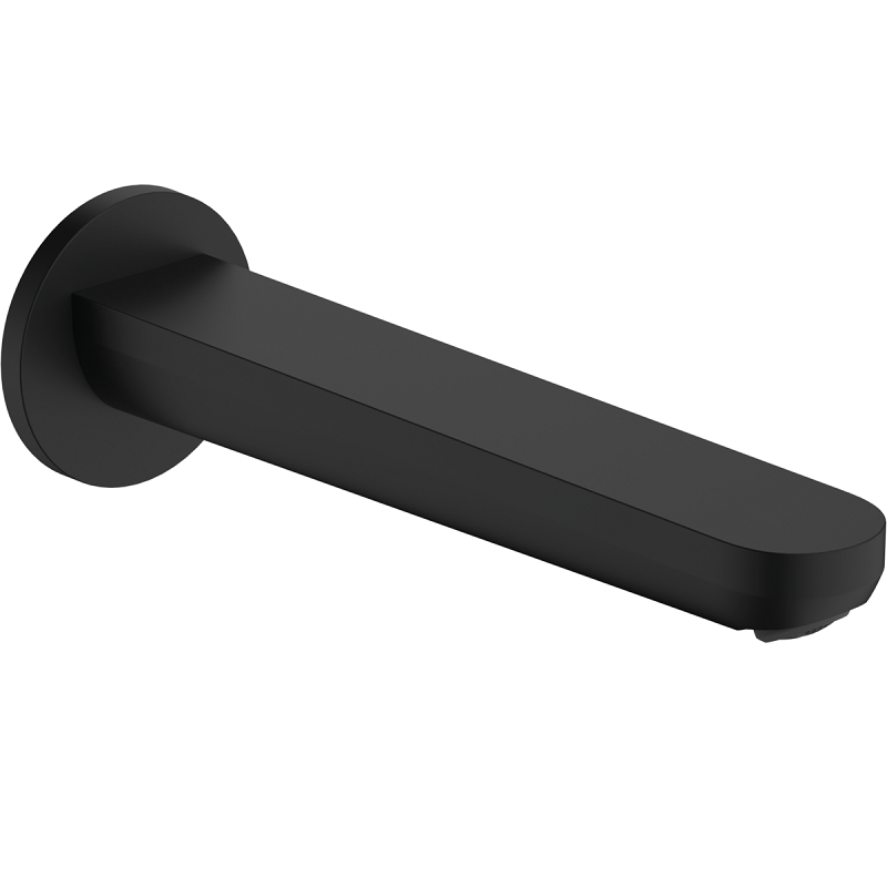 Изображение товара Излив для ванны Hansgrohe Rebris 72430670 S черный матовый, настенный монтаж