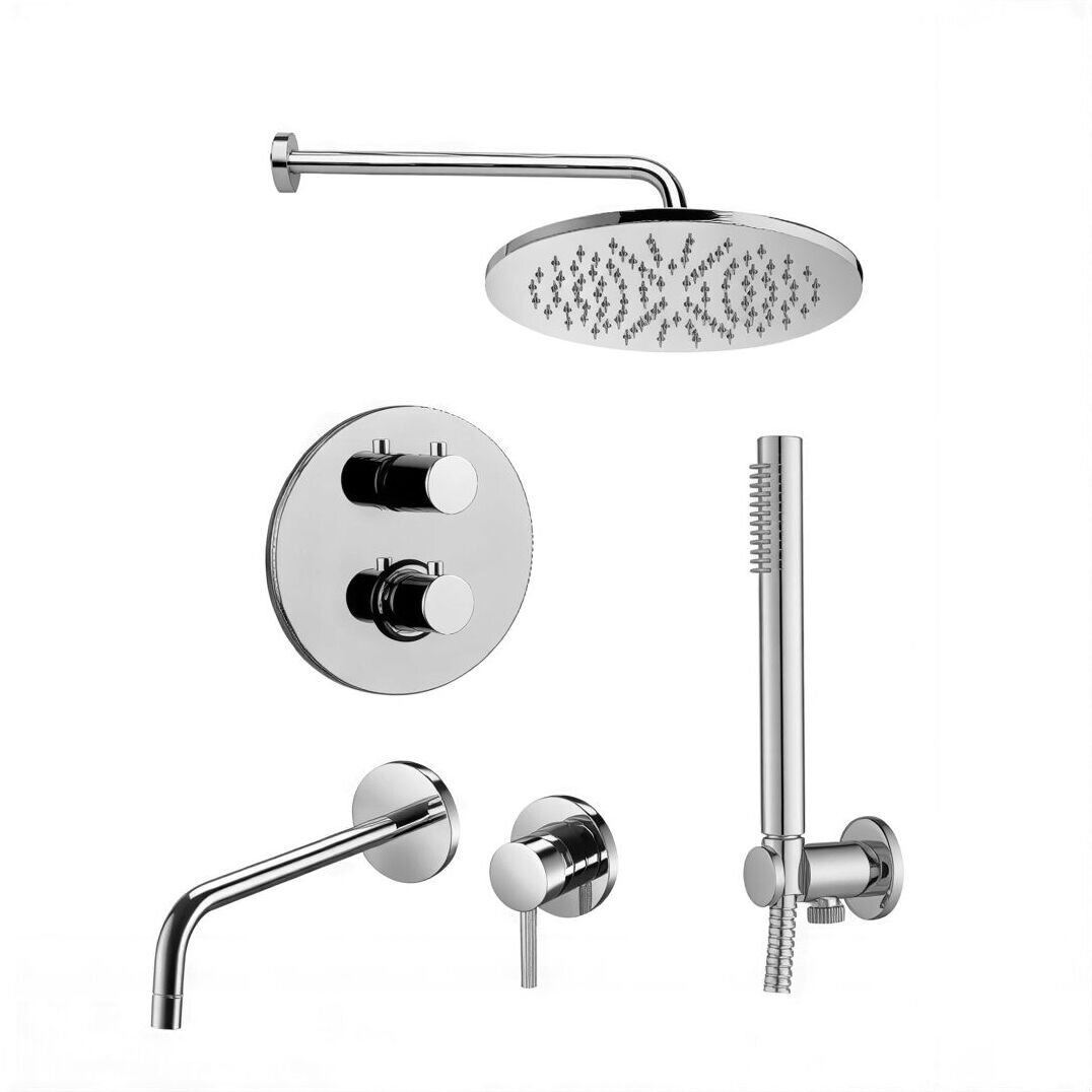 Изображение товара Комплект смесителей Paffoni KIT LIG KITLIQ018CR006 термостатический для душа,смеситель для раковины, хром Изображение товара Комплект смесителей Paffoni KIT LIG KITLIQ018CR006 термостатический для душа,смеситель для раковины, хром