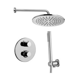 Изображение товара Душевая система Paffoni KIT LIG KITLIQ018CRKING встраиваемая, термостатическая, хром