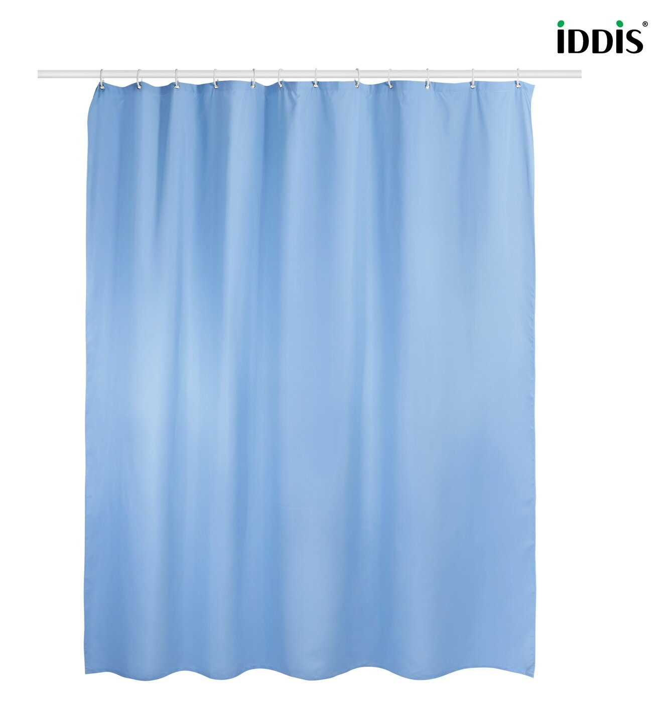 Изображение товара Штора для ванной комнаты Iddis Basic 180x200 см полиэстер голубой водоотталкивающая