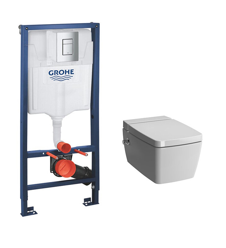 Изображение товара Инсталляция Grohe Rapid SL с безободковым унитазом Vitra Metropole 7672B003-1687