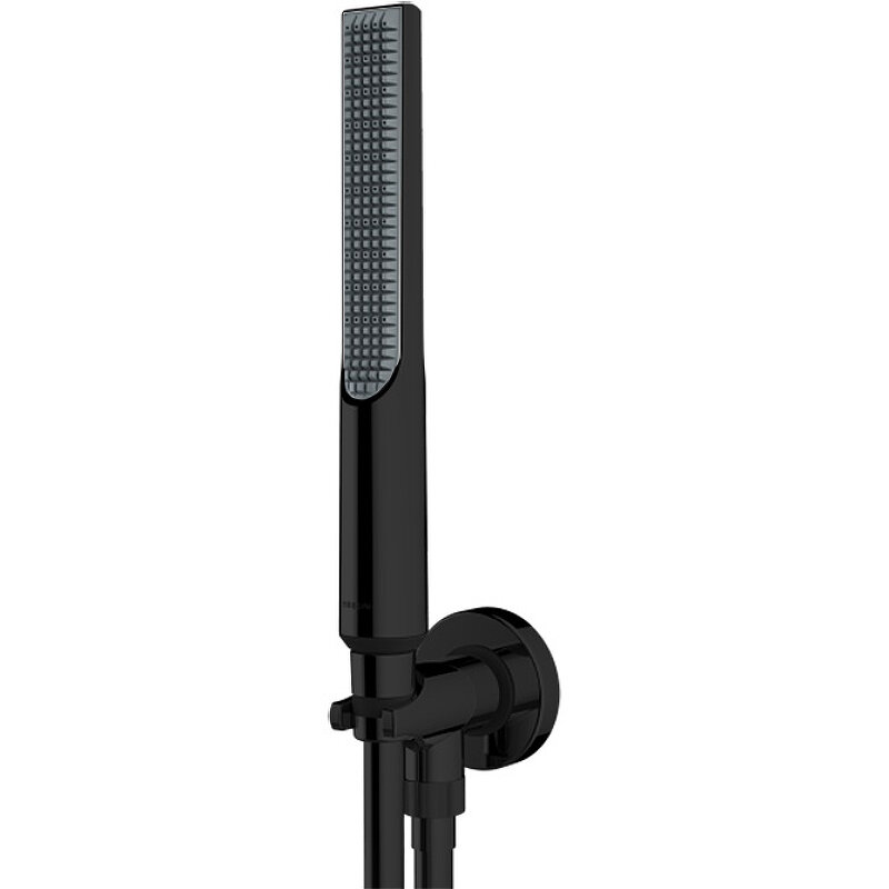 Изображение товара Душевой гарнитур Bossini Apice CE3004C.073 150 см с лейкой slim черный матовый