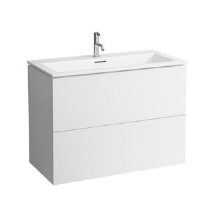 Изображение товара Тумба c раковиной Laufen Kartell 8.6033.7.640.104.1, 100 см, подвесная, белая матовая Изображение товара Тумба c раковиной Laufen Kartell 8.6033.7.640.104.1, 100 см, подвесная, белая матовая