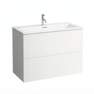 Изображение товара Тумба c раковиной Laufen Kartell 8.6033.7.640.104.1, 100 см, подвесная, белая матовая