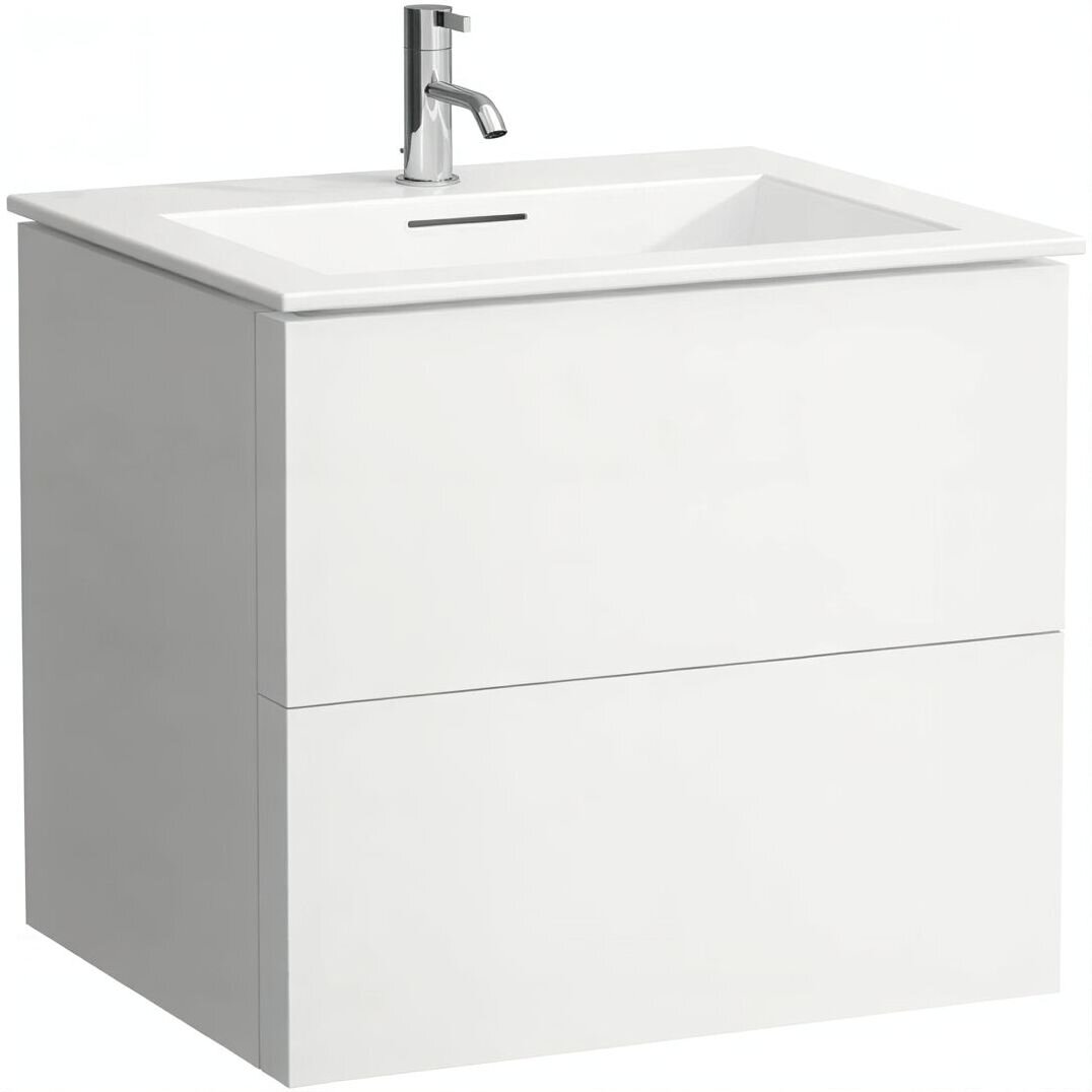 Изображение товара Тумба c раковиной Laufen Kartell 8.6033.3.640.104.1, 60 см, подвесная, белая матовая Изображение товара Тумба c раковиной Laufen Kartell 8.6033.3.640.104.1, 60 см, подвесная, белая матовая