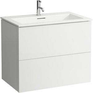 Изображение товара Тумба c раковиной Laufen Kartell подвесная 80 см, цвет белый матовый, 8.6033.5.640.104.1