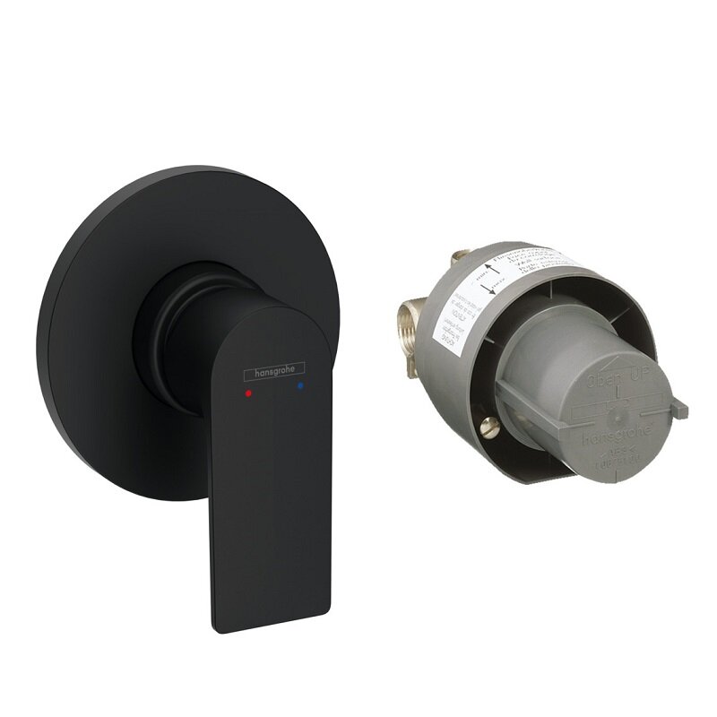 Изображение товара Смеситель для душа Hansgrohe Rebris E черный матовый с механическим управлением