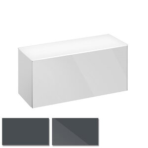 Изображение товара Подвесная боковая тумба Keuco Royal Reflex 80 см стекло МДФ антрацит